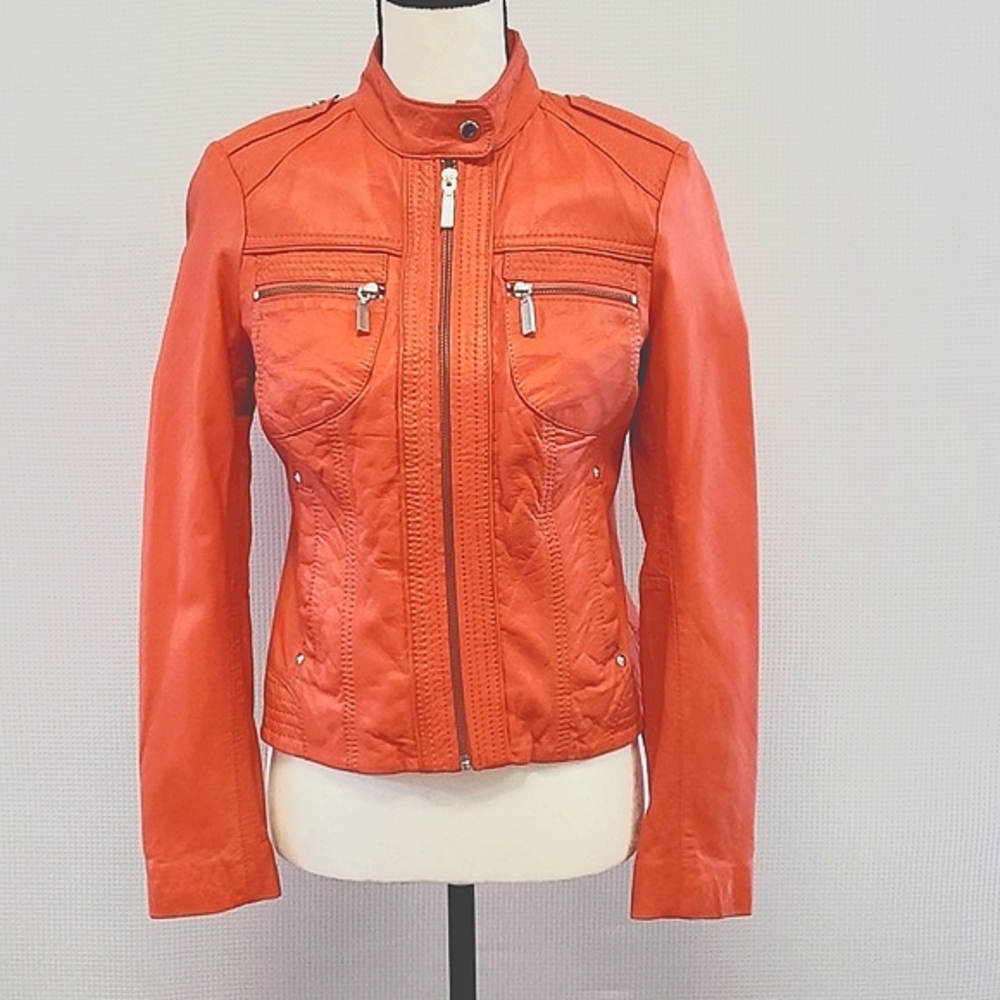 Bernardo Leather Moto Jacket